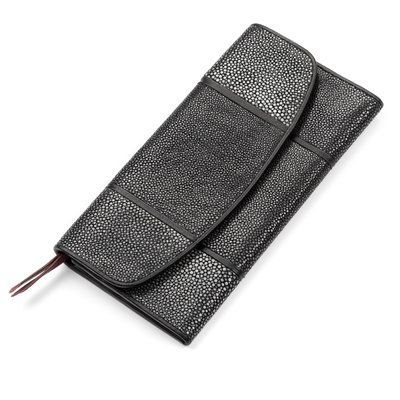 Гаманець жіночий STINGRAY LEATHER 18113 з натуральної шкіри морського скату Чорний 18113 фото