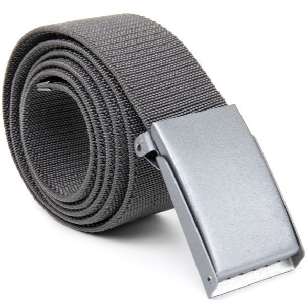 Textile belt with black buckle Vintage 20534 Gray 20534 фото