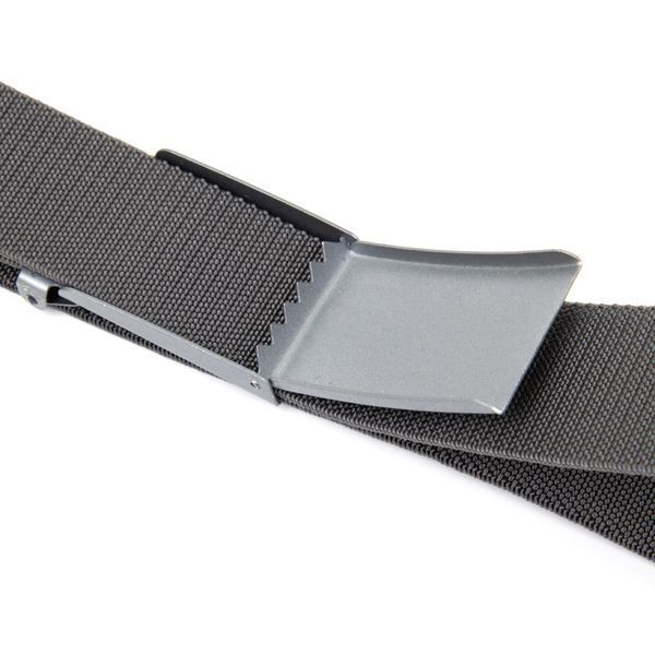 Textile belt with black buckle Vintage 20534 Gray 20534 фото