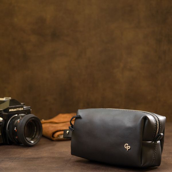 Leather cosmetic bag for men GRANDE PELLE 11507 Black 11507 фото