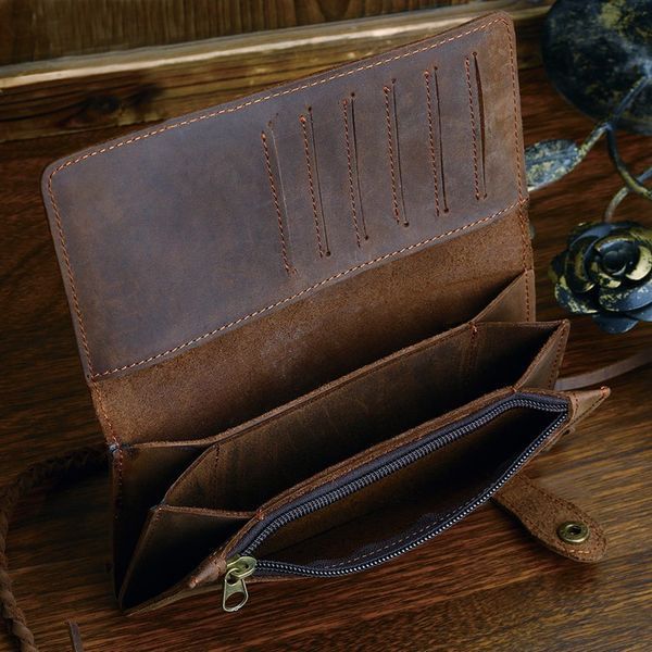 Men's clutch Vintage 14383 made of vintage leather Brown 14383 фото