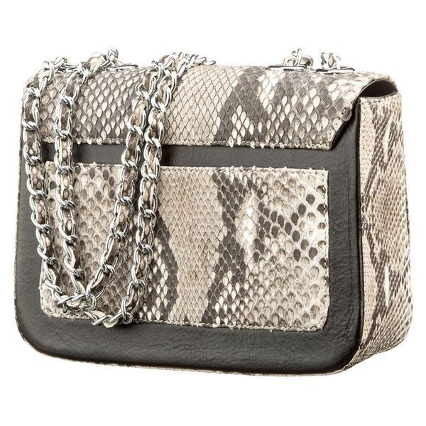 Women's clutch SNAKE LEATHER 18509 made of genuine python leather Gray 18509 фото