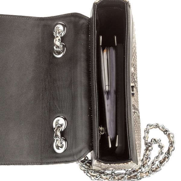 Women's clutch SNAKE LEATHER 18509 made of genuine python leather Gray 18509 фото