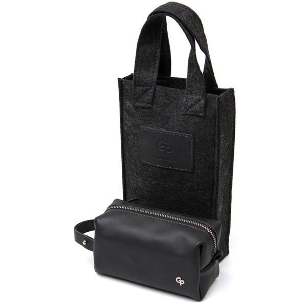 Leather cosmetic bag for men GRANDE PELLE 11507 Black 11507 фото