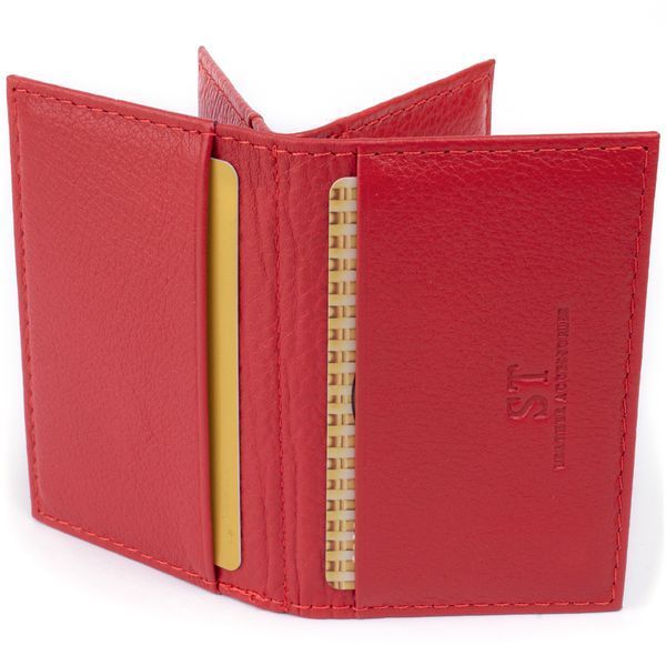 Визитница-книжка ST Leather 19214 Красная 19214 фото