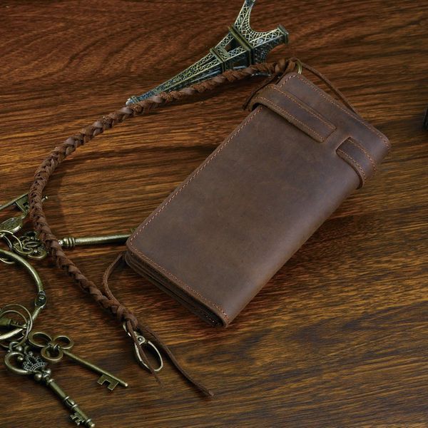 Men's clutch Vintage 14383 made of vintage leather Brown 14383 фото