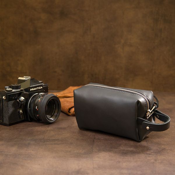 Leather cosmetic bag for men GRANDE PELLE 11507 Black 11507 фото