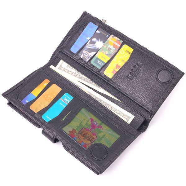 Quilted vertical men's wallet made of genuine leather KARYA 21425 Black 21425 фото