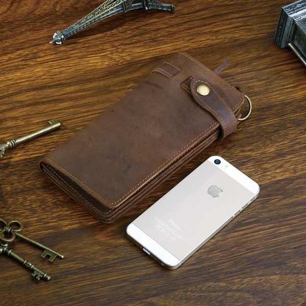 Men's clutch Vintage 14383 made of vintage leather Brown 14383 фото
