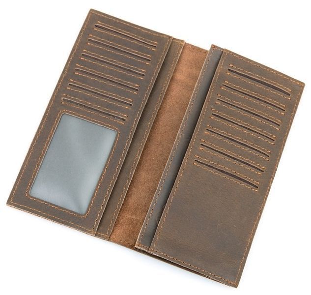Вертикальный мужской кошелек из натуральной кожи Vintage 14386 14386 фото