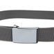 Textile belt with black buckle Vintage 20534 Gray 20534 фото 5