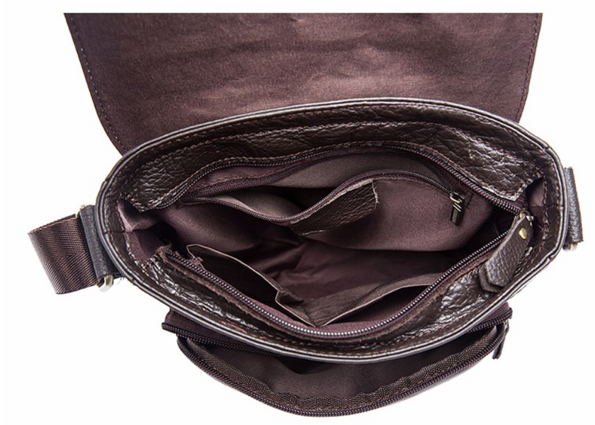 Vintage leather shoulder bag 20022 Brown 20022 фото