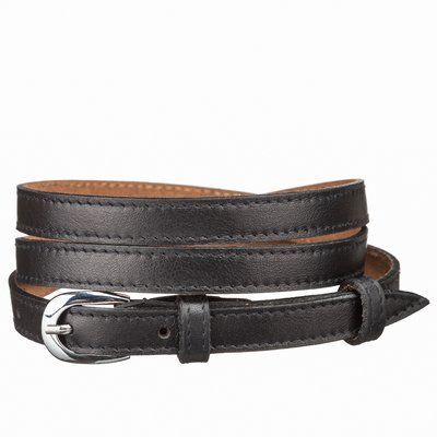 Leather belt MAYBIK 15243 Black 20684 фото