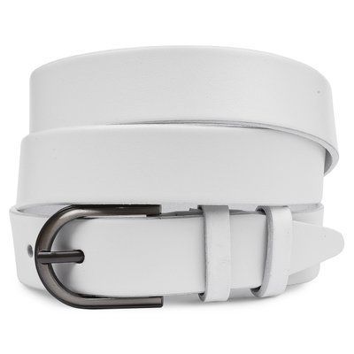 Women's smooth leather belt Vintage 20797 White 20797 фото
