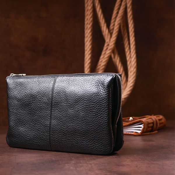 Men's handbag GRANDE PELLE 11147 leather Black flotar 11147 фото