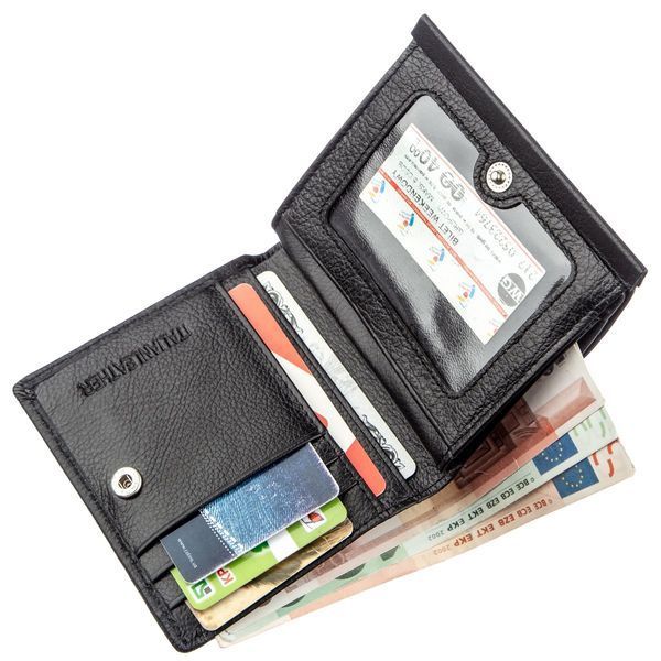 Women's wallet with coin holder ST Leather 18919 Black 18919 фото