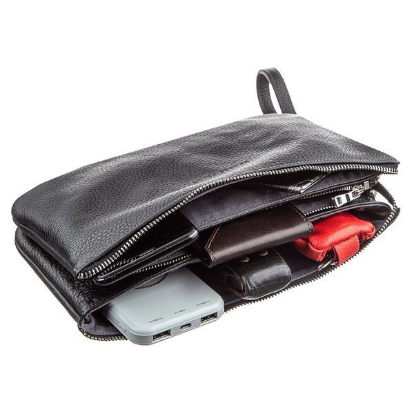 Men's handbag GRANDE PELLE 11147 leather Black flotar 11147 фото
