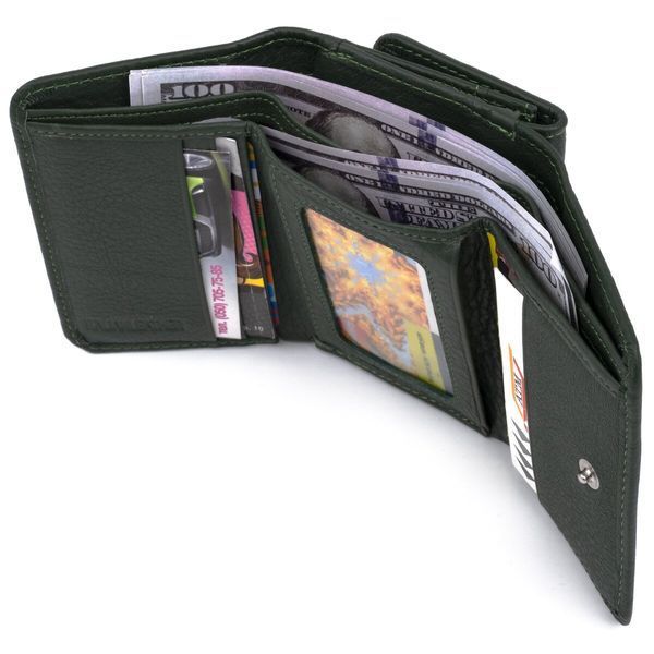 Women's leather wallet in original color ST Leather 18891 Green 18891 фото