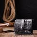 Business card holder made of genuine textured crocodile leather KARYA 20963 Black 20963 фото 7