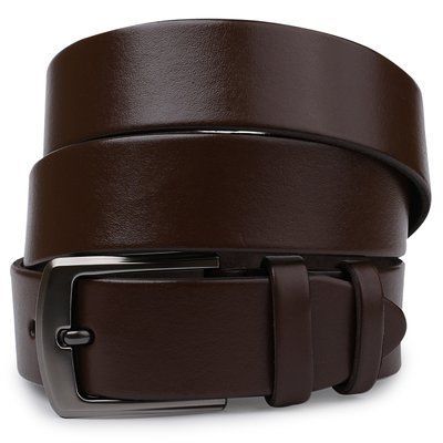 Smooth men's belt Vintage 20748 Brown 20748 фото
