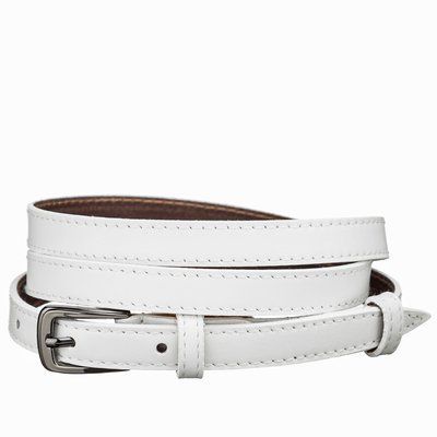 Leather belt MAYBIK 15244 White 20685 фото