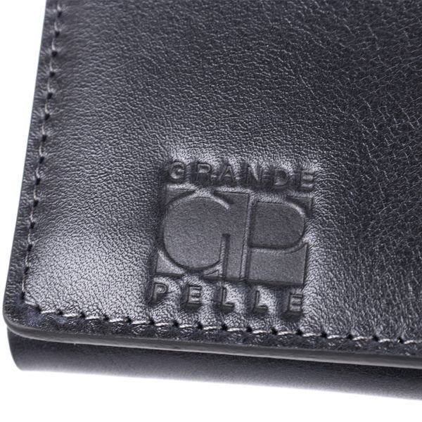 Добротный вертикальный клатч унисекс на хлястике с магнитом GRANDE PELLE 11221 Синий 11221 фото