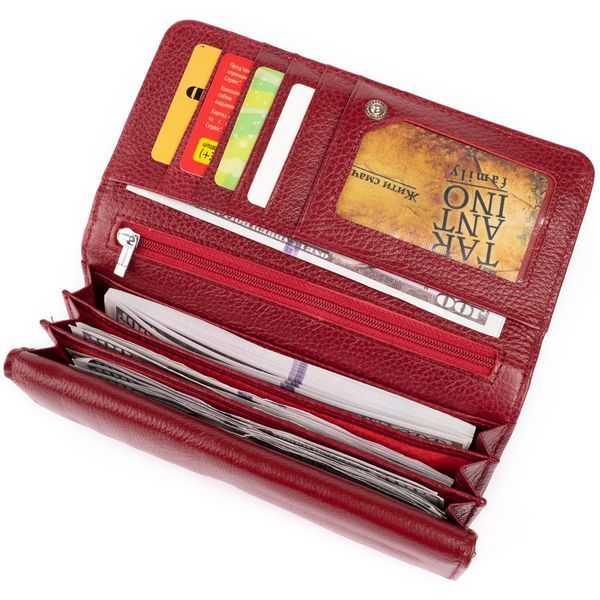 Women's bifold leather wallet ST Leather 19288 Burgundy 19288 фото