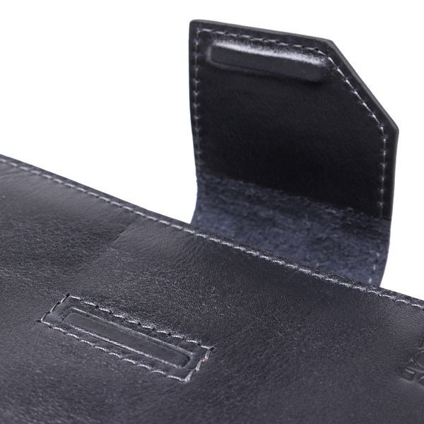 Добротный вертикальный клатч унисекс на хлястике с магнитом GRANDE PELLE 11221 Синий 11221 фото
