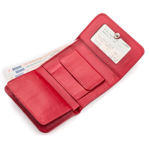 Кошелек женский STINGRAY LEATHER 18077 из натуральной кожи морского ската Красный 18077 фото