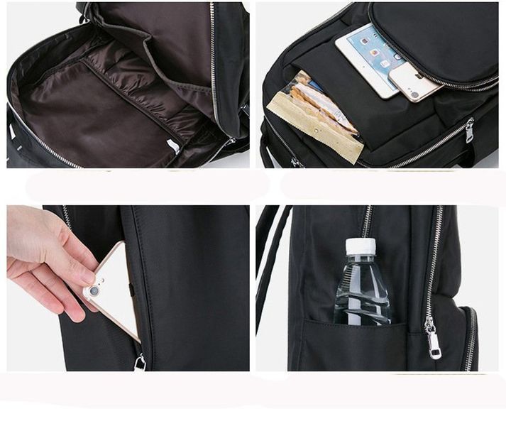 Nylon backpack Vintage 14808 Black 14808 фото