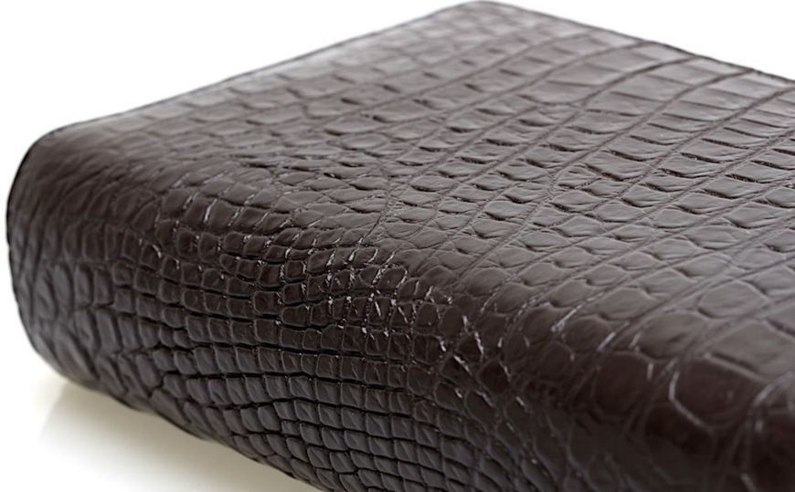 Clutch wallet CROCODILE LEATHER 18260 made of genuine crocodile leather Brown 18260 фото