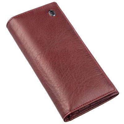 Жіночий гаманець на кнопці ST Leather 18855 Темно червоний 18855 фото