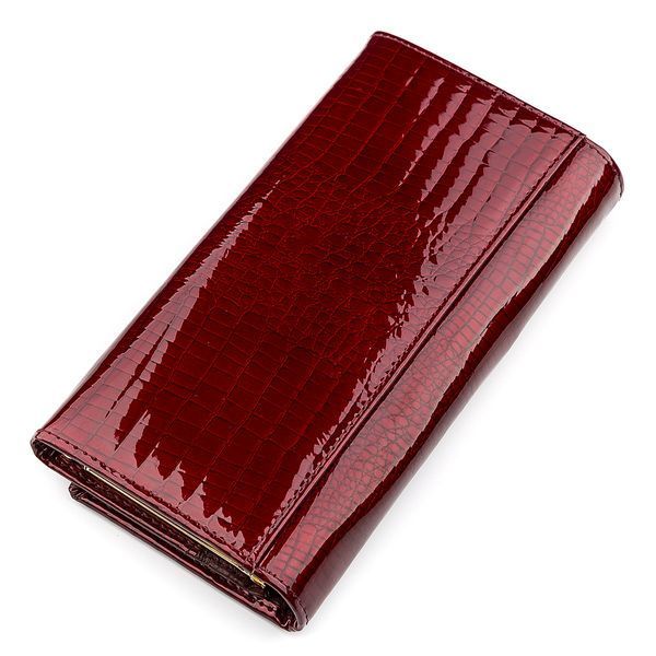 Гаманець жіночий ST Leather 18425 (S6001A) лакована шкіра Бордовий 18425 фото