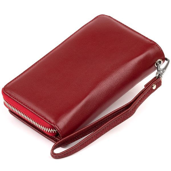 Кошелек из кожи на защелке ST Leather 19341 Бордовый 19341 фото