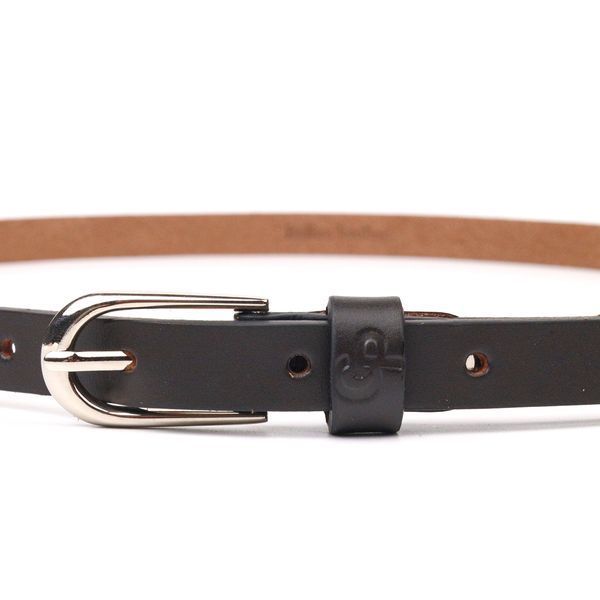 Thin women's belt made of genuine leather Grande Pelle 21438 Brown 21438 фото