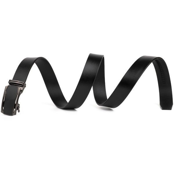 Men's belt with frame made of darkened metal Vintage 20277 Black 20277 фото