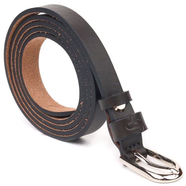 Thin women's belt made of genuine leather Grande Pelle 21438 Brown 21438 фото
