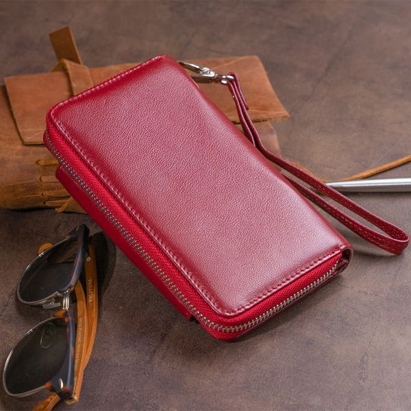 Кошелек из кожи на защелке ST Leather 19341 Бордовый 19341 фото