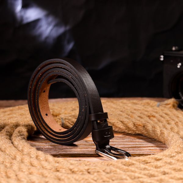Thin women's belt made of genuine leather Grande Pelle 21438 Brown 21438 фото