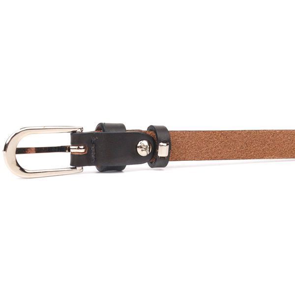 Thin women's belt made of genuine leather Grande Pelle 21438 Brown 21438 фото