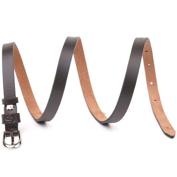 Thin women's belt made of genuine leather Grande Pelle 21438 Brown 21438 фото