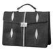 Briefcase STINGRAY LEATHER 18114 made of genuine stingray leather Black 18114 фото 1