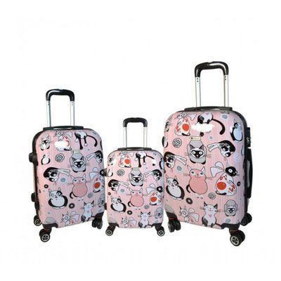 Suitcase Worldline Airtex 809/cat Pink Suitcase set 809/cat/59/68 фото