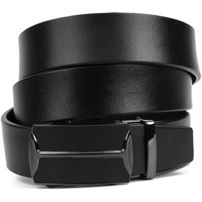 Men's belt with darkened matte metal Vintage 20267 Black 20267 фото