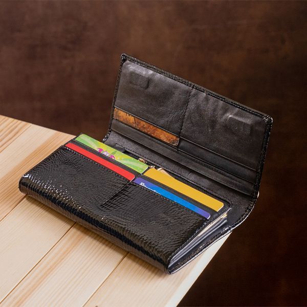 Кошелек женский ST Leather 18426 (S6001A) кожаный Черный 18426 фото