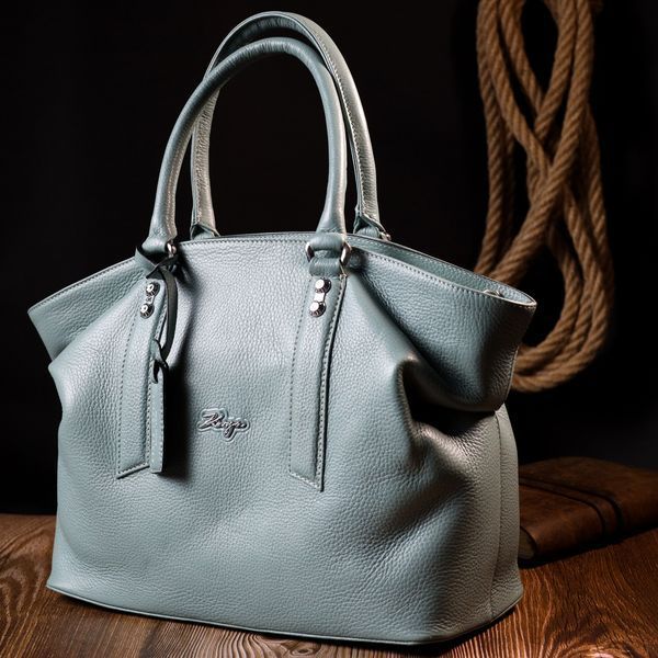 Business leather women's bag KARYA 20888 Turquoise 20888 фото