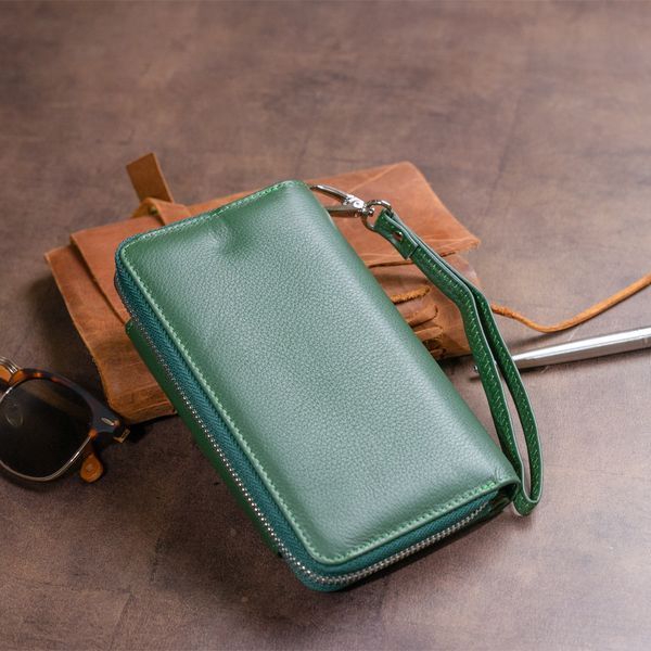 Кошелек из кожи на защелке ST Leather 19342 Зеленый 19342 фото