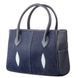 Сумка жіноча STINGRAY LEATHER 18611 з натуральної шкіри морського скату Синя 18611 фото 2