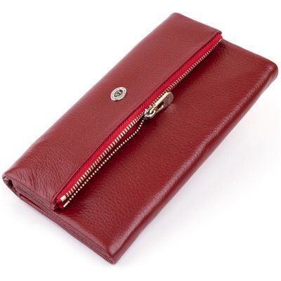 Клатч конверт з кишенею для мобільного шкіряний жіночий ST Leather 19273 Бордовий 19273 фото