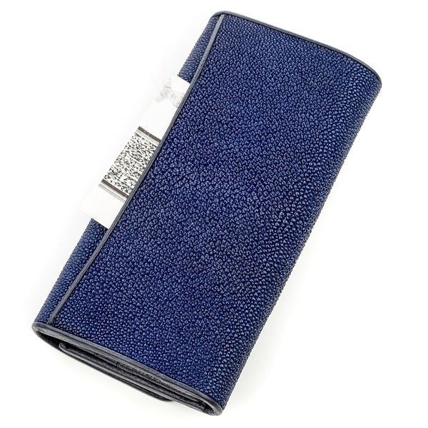 Гаманець жіночий STINGRAY LEATHER 18622 з натуральної шкіри морського скату Синій 18622 фото